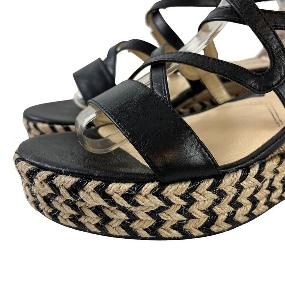 Adrienne Vittadini Louie Womens Leather Wedge Sandals Espadrilles Shoes sz 7 - Picture 10 of 16